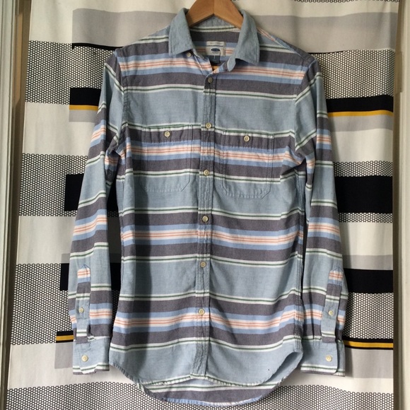 🟠2/$20 4pc Breezy Summer Blues Button Down Shirt Set (S) - Picture 7 of 16